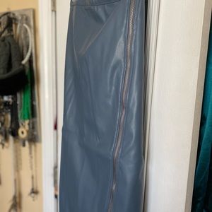 Blue leather Women’s Plus Skirt